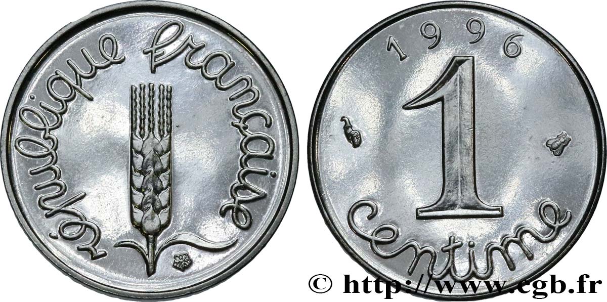 1 centime Épi, BU (Brillant Universel) 1996 Pessac F.106/56 FDC