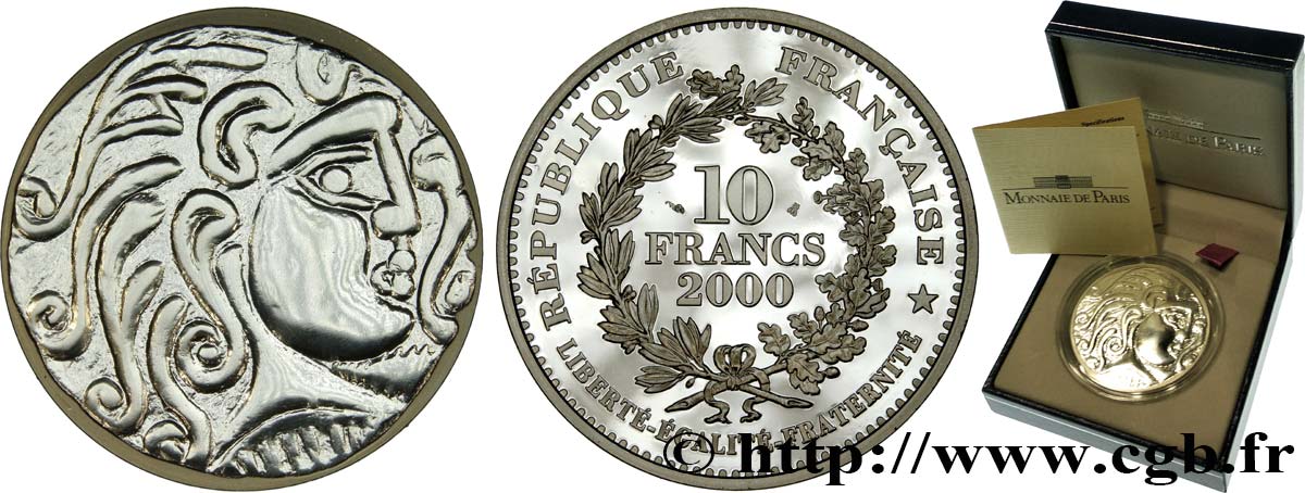 Belle Epreuve 10 Francs - Statère des Parisii - 100 avant J-C 2000  F.1327 1 MS 
