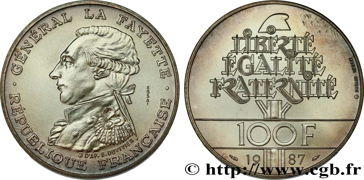 Essai de 100 francs Égalité - La Fayette 1987 Pessac F.455/1 MS