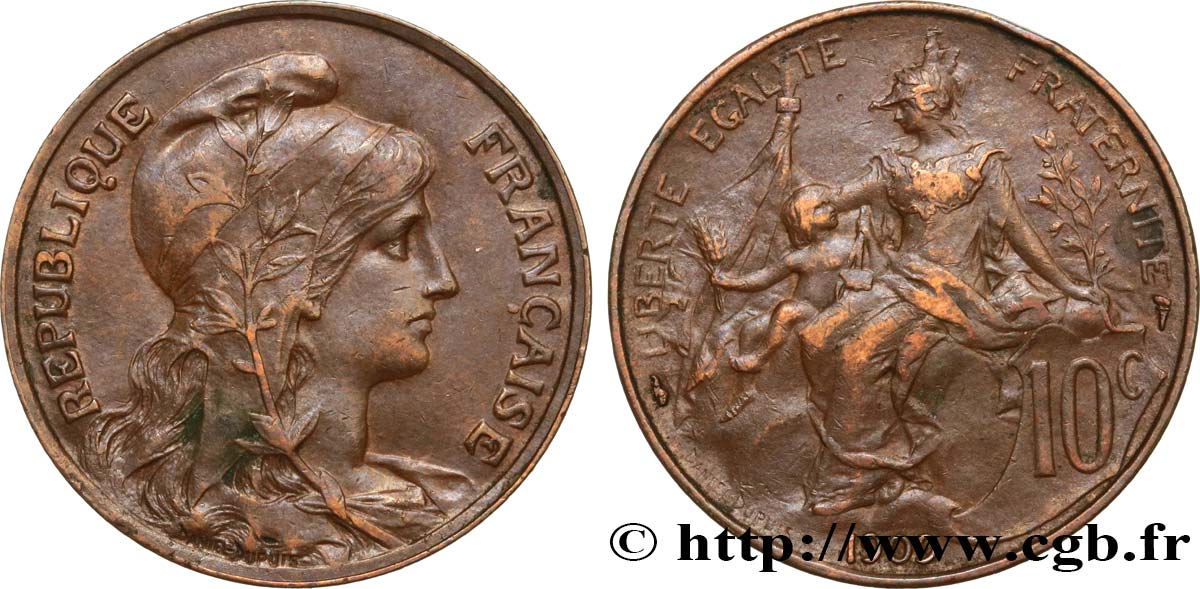 10 centimes Daniel-Dupuis 1909 F.136/18 TTB45