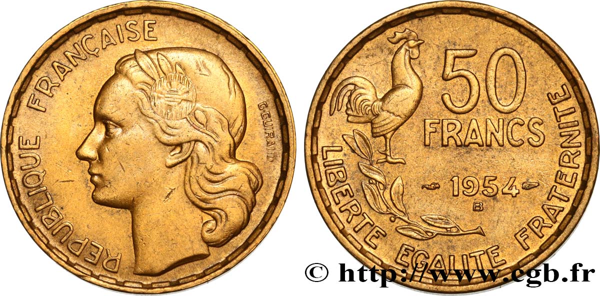 50 francs Guiraud 1954 Beaumont-le-Roger F.425/13 XF48