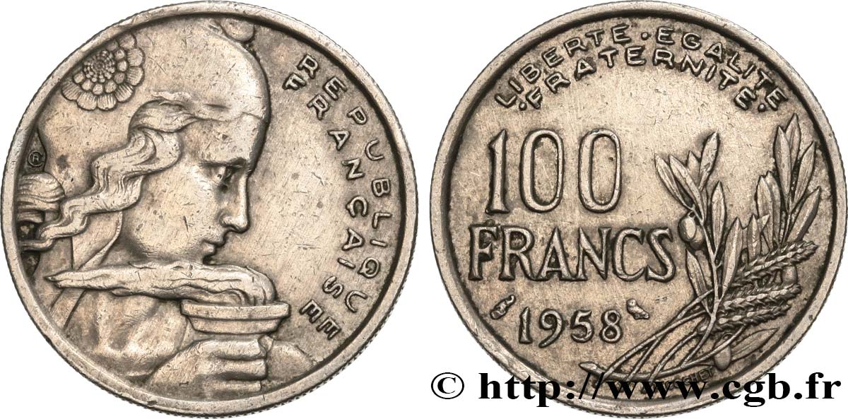 100 francs Cochet 1958 F.450/13 TB