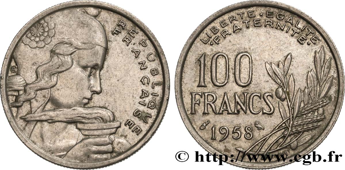 100 francs Cochet 1958  F.450/13 TTB45 