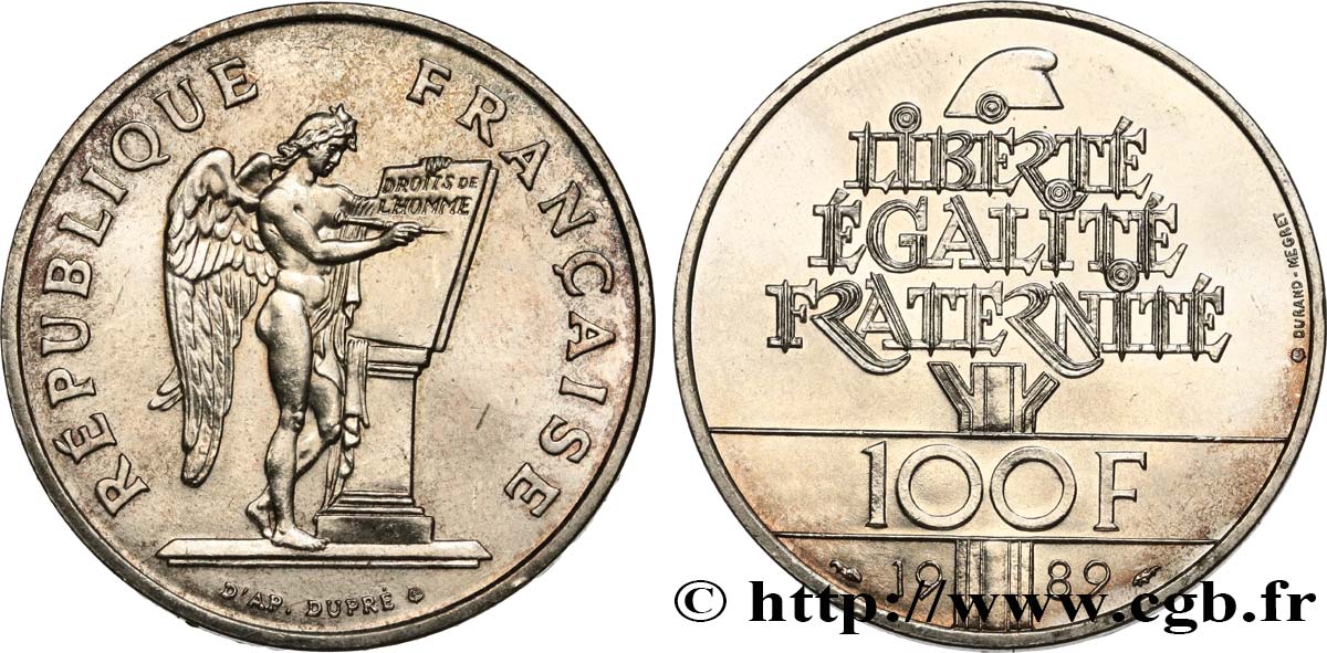 100 francs Droits de l’Homme 1989 F.457/2 XF