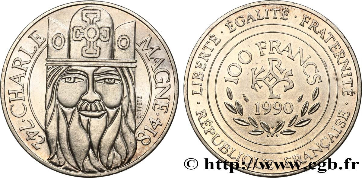 100 francs Charlemagne 1990 F.458/2 EBC