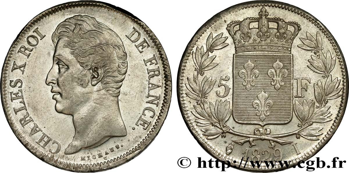 5 francs Charles X, 2e type 1829 Limoges F.311/32 VZ 