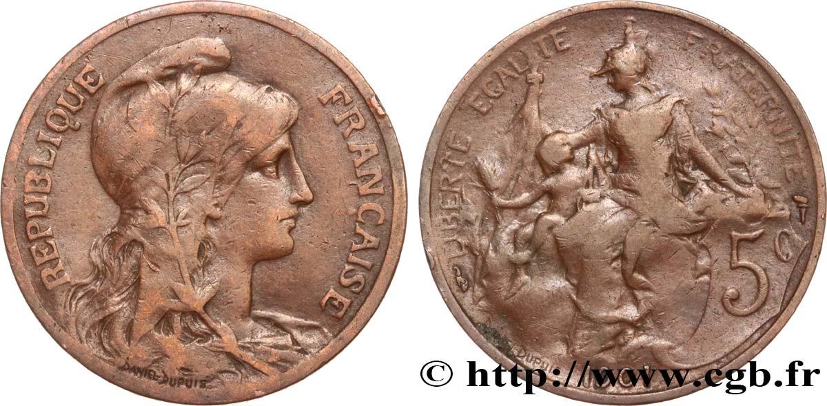 5 centimes Daniel-Dupuis 1901 F.119/11 TB20