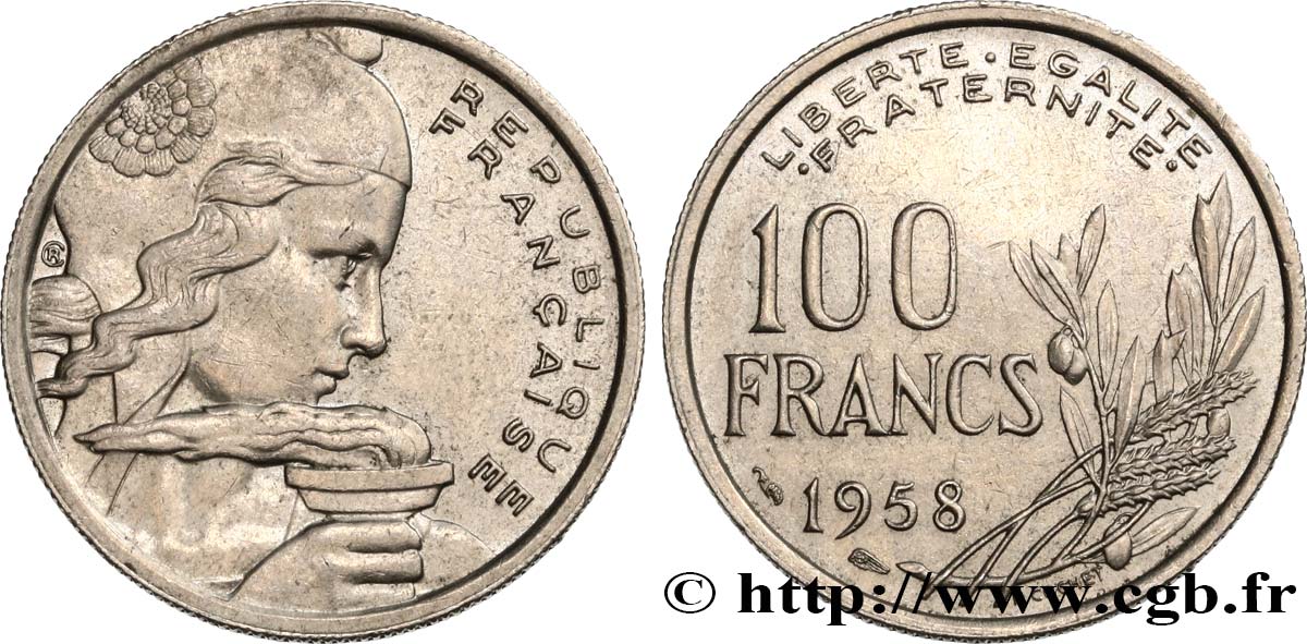 100 francs Cochet 1958 F.450/12 TTB45