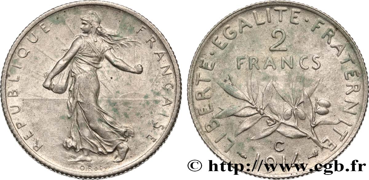 2 francs Semeuse 1914 Castelsarrasin F.266/16 SUP60