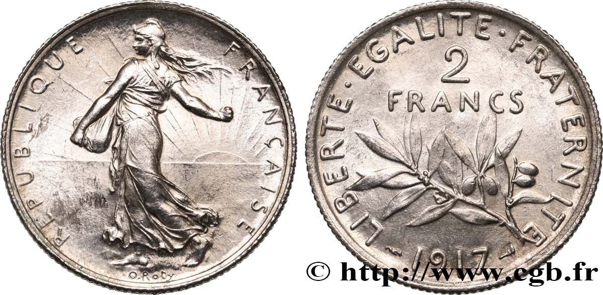 2 francs Semeuse 1917 F.266/19 SUP62