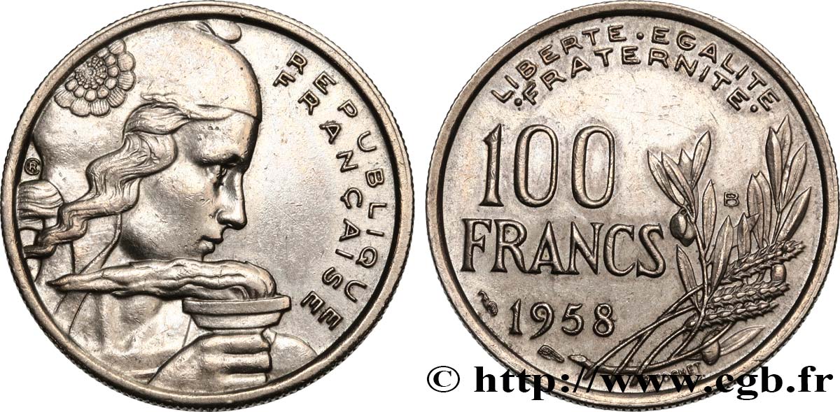 100 francs Cochet 1958 Beaumont-le-Roger F.450/14 AU