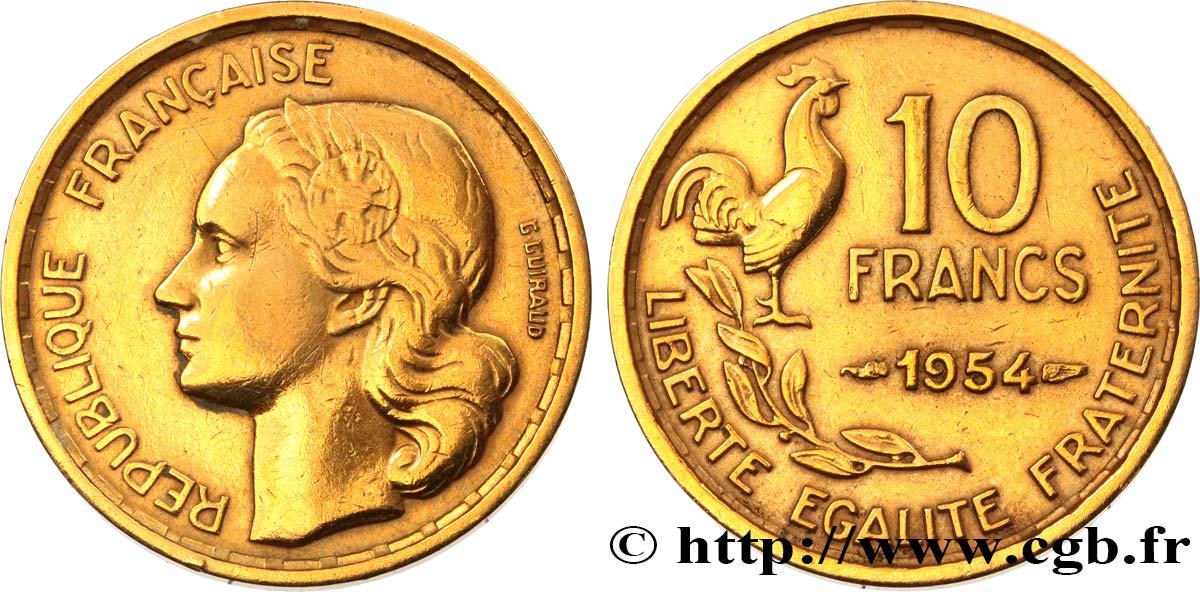 10 francs Guiraud 1954 F.363/10 VF