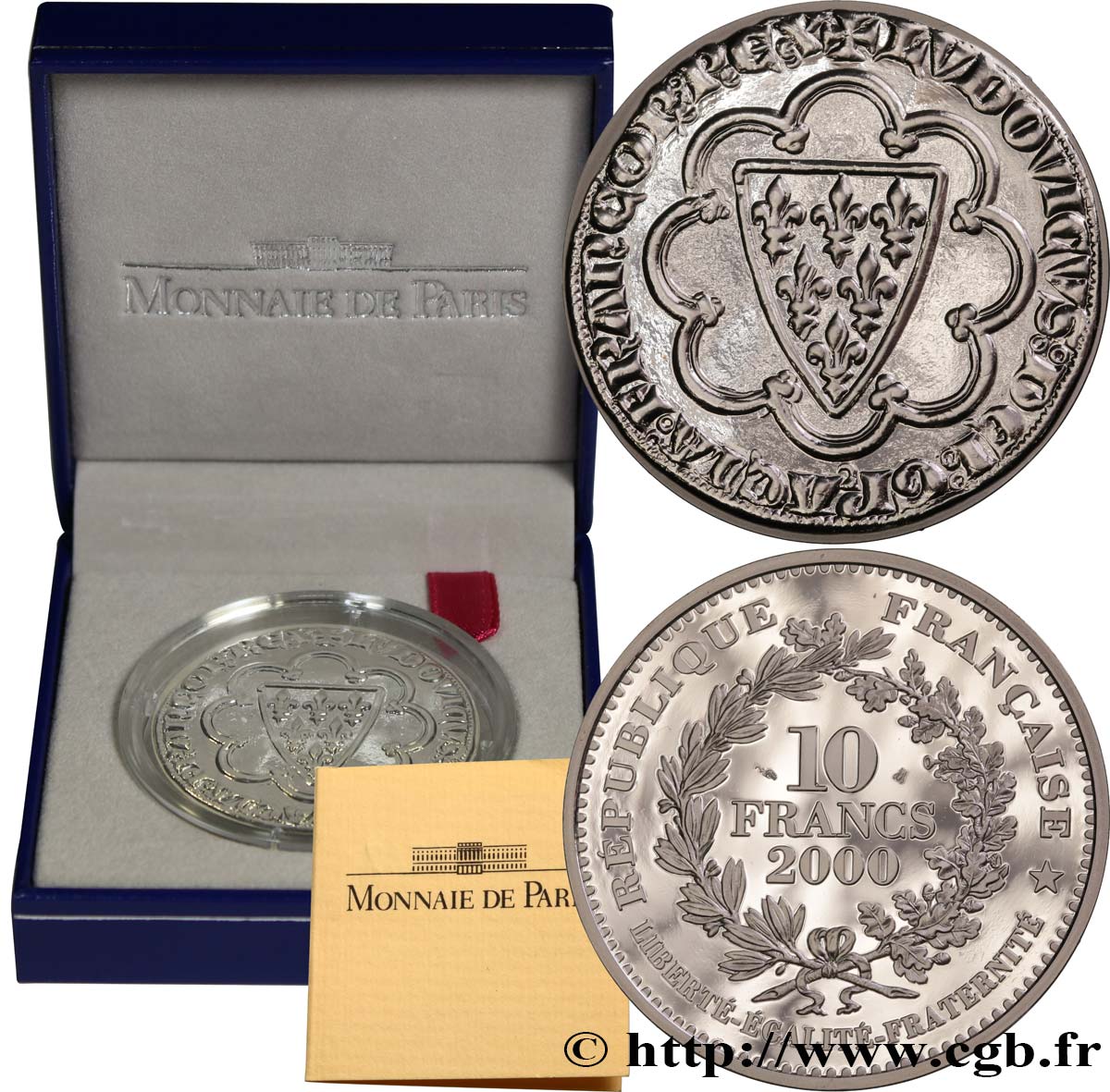 Belle Epreuve 10 Francs - Ecu d’Or de Saint Louis -  XIIIe siècle 2000  F.1329 1 FDC 