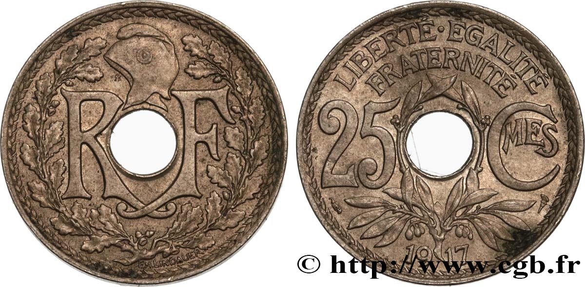 25 centimes Lindauer 1917 F.171/1 SS53