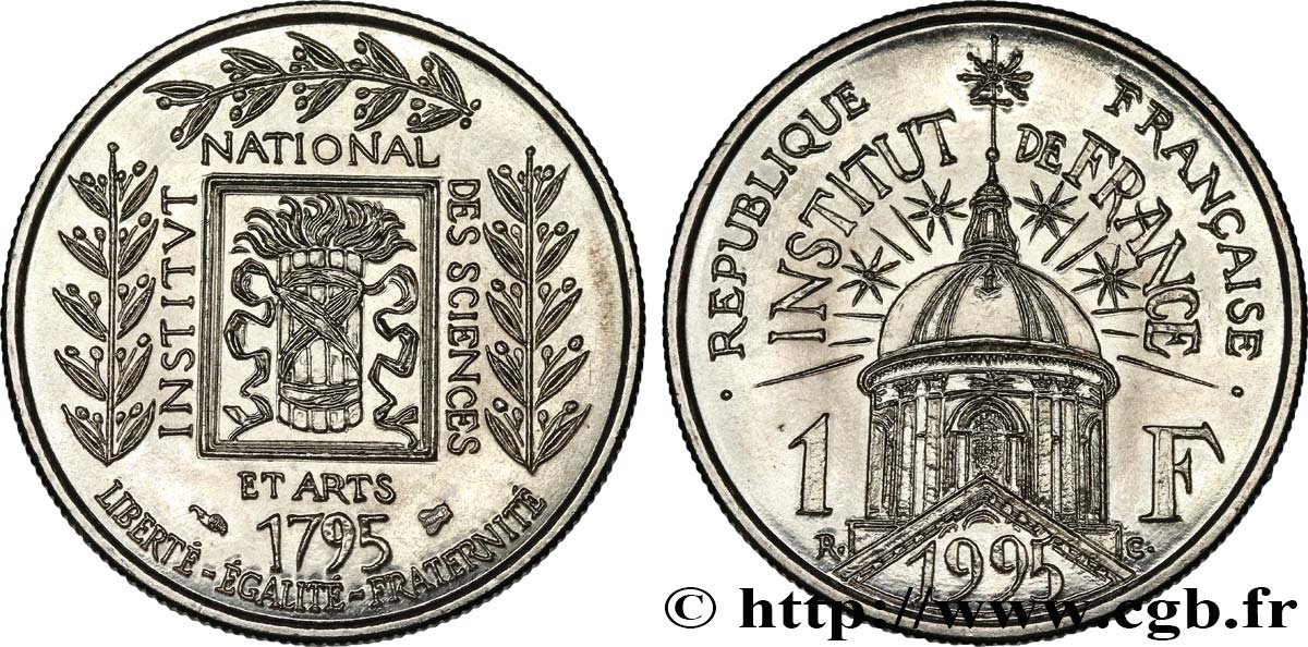1 franc Institut de France 1995 F.230/2 MS64