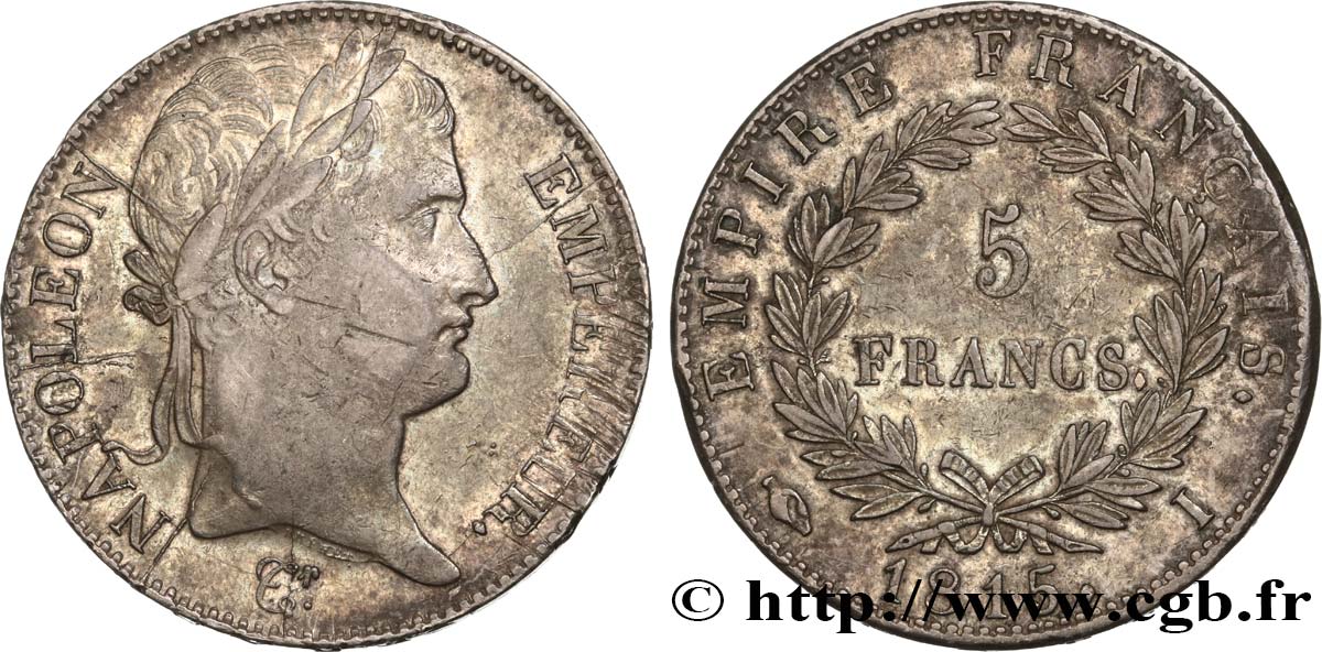 5 francs Napoléon Empereur, Cent-Jours 1815 Limoges F.307A/4 XF45 