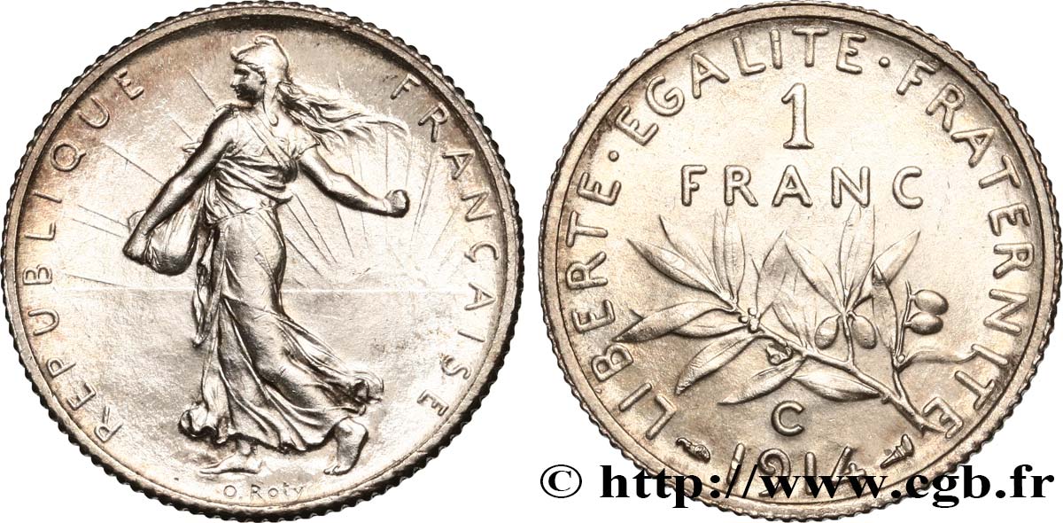 1 franc Semeuse 1914 Castelsarrasin F.217/20 MS63 