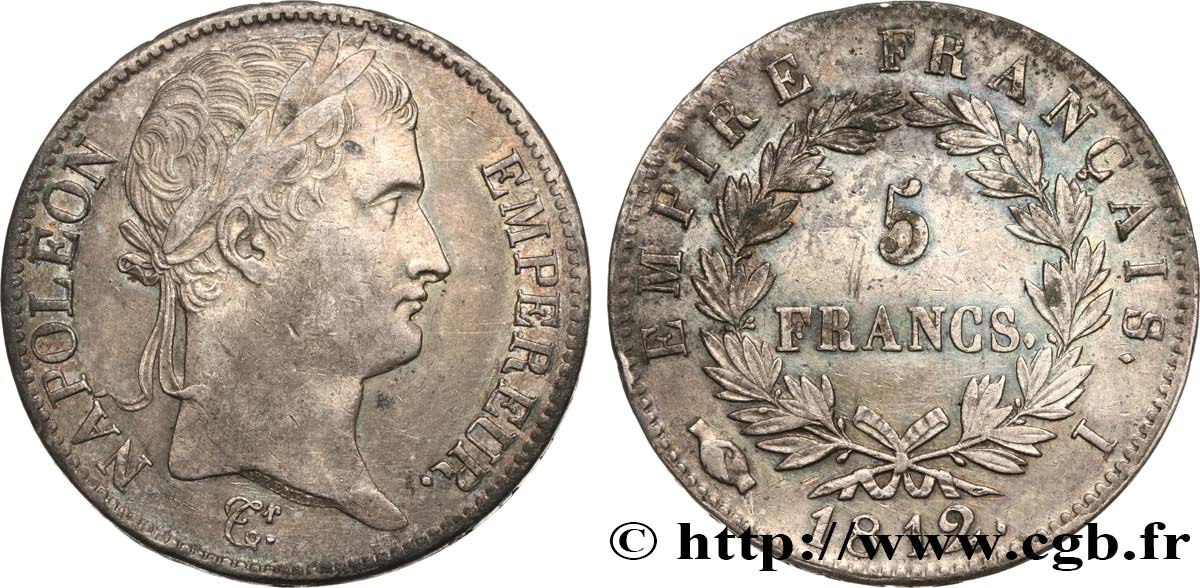 5 francs Napoléon Empereur, Empire français 1812 Limoges F.307/46 SS48 