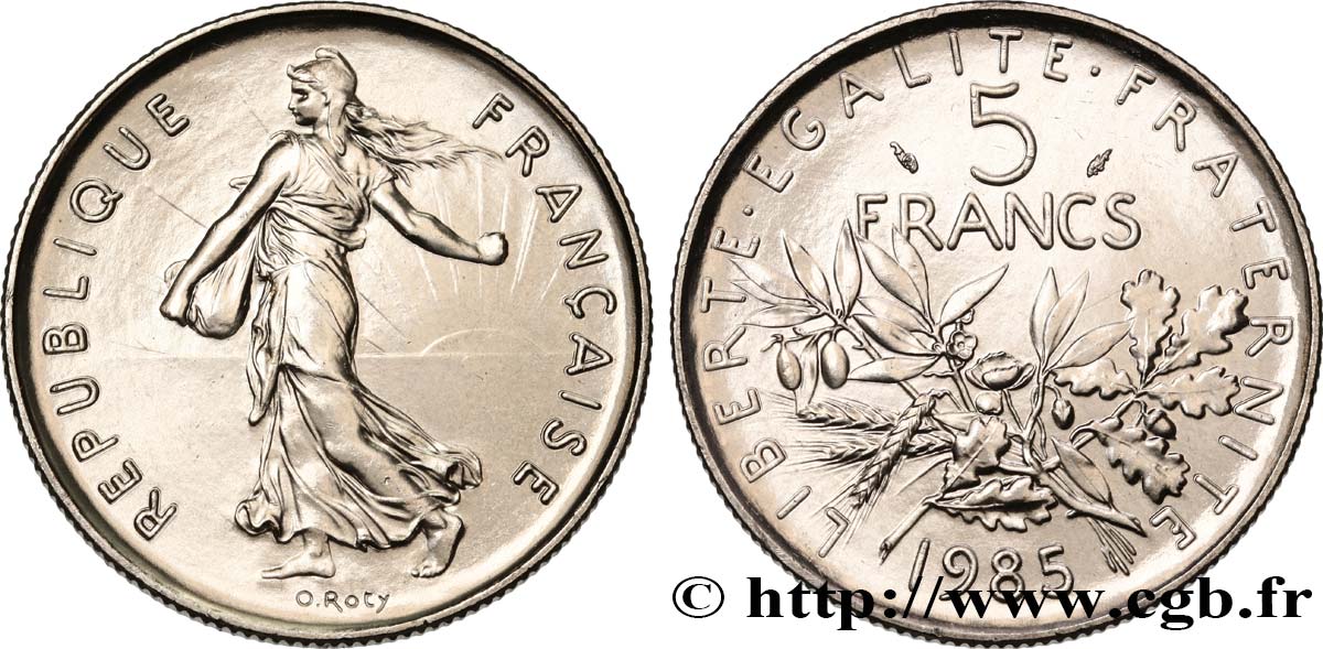 5 francs Semeuse, nickel 1985 Pessac F.341/17 MS