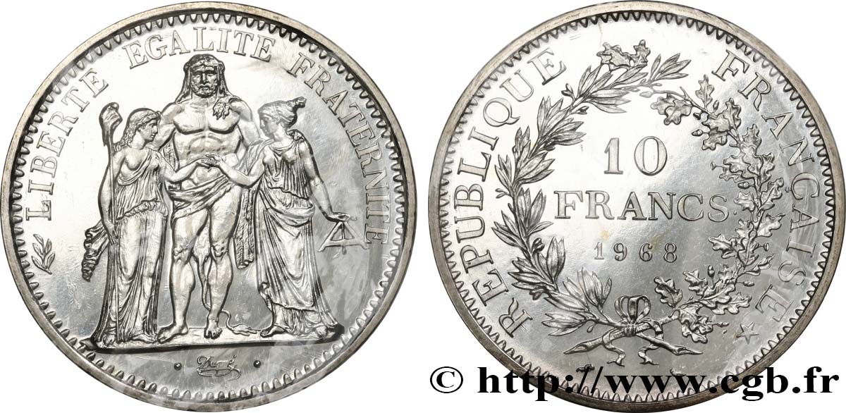 10 francs Hercule 1968  F.364/7 FDC 