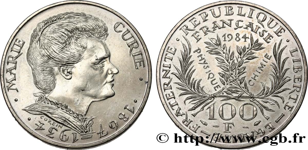 100 francs Marie Curie 1984 F.452/2 SUP+