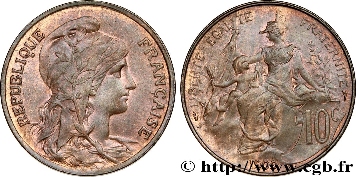 10 centimes Daniel-Dupuis 1909 F.136/18 SUP61