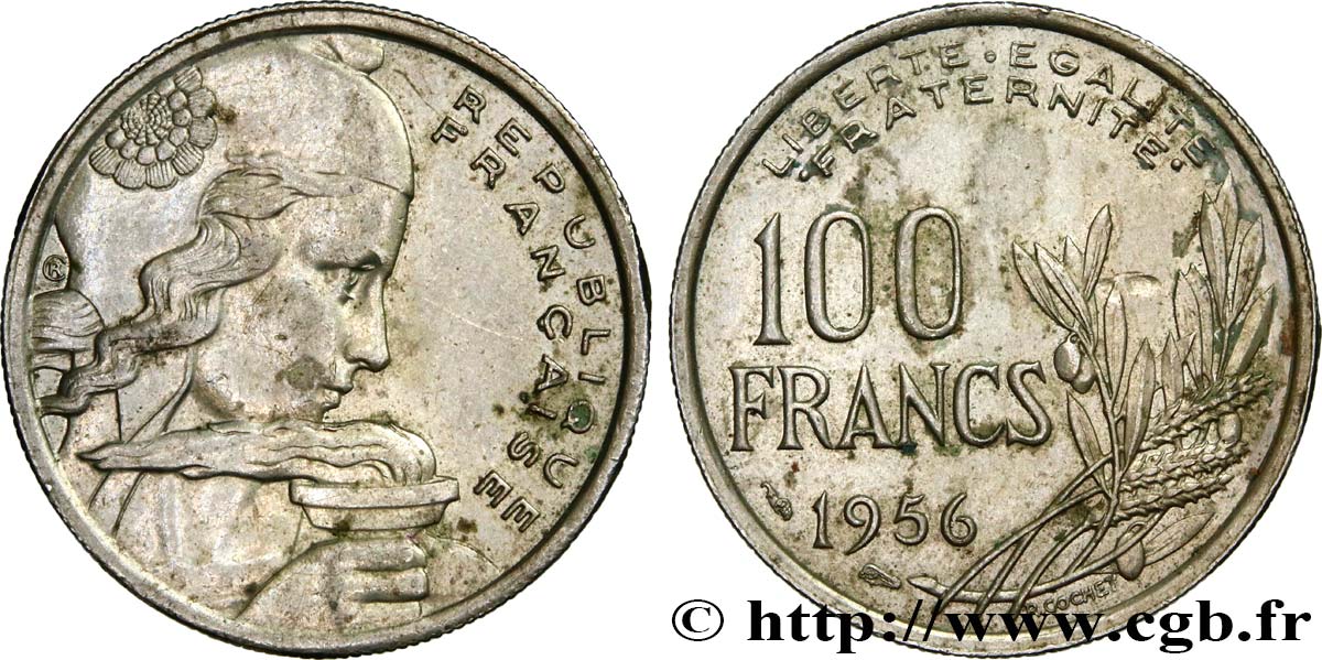 100 francs Cochet 1956 F.450/8 TTB