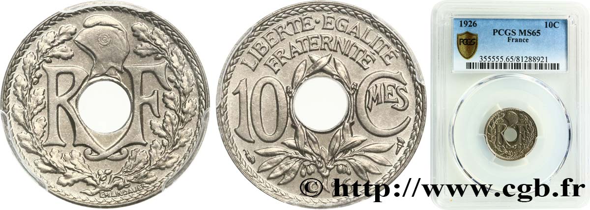 10 centimes Lindauer 1926  F.138/13 MS65 PCGS