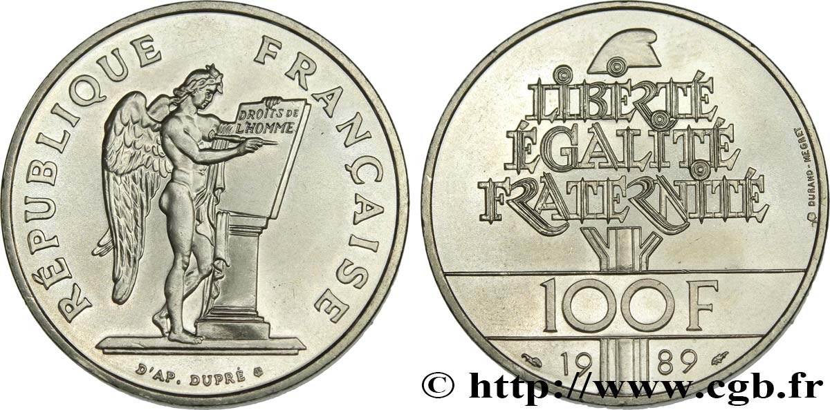 100 francs Droits de l’Homme 1989 F.457/2 SUP