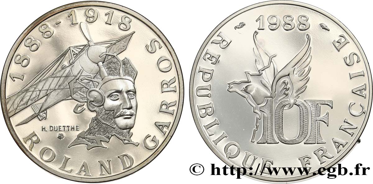 Belle Épreuve 10 francs - Roland Garros 1988 F.1302 2 FDC