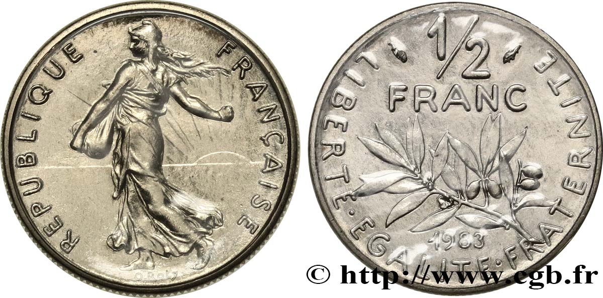 1/2 franc Semeuse 1983 Pessac F.198/22 FDC