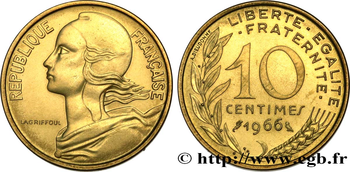 10 centimes Marianne 1966 Paris F.144/6 FDC