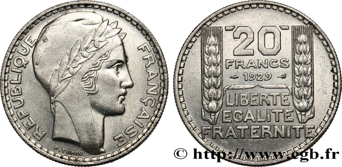 20 francs Turin 1929 F.400/2 TTB+