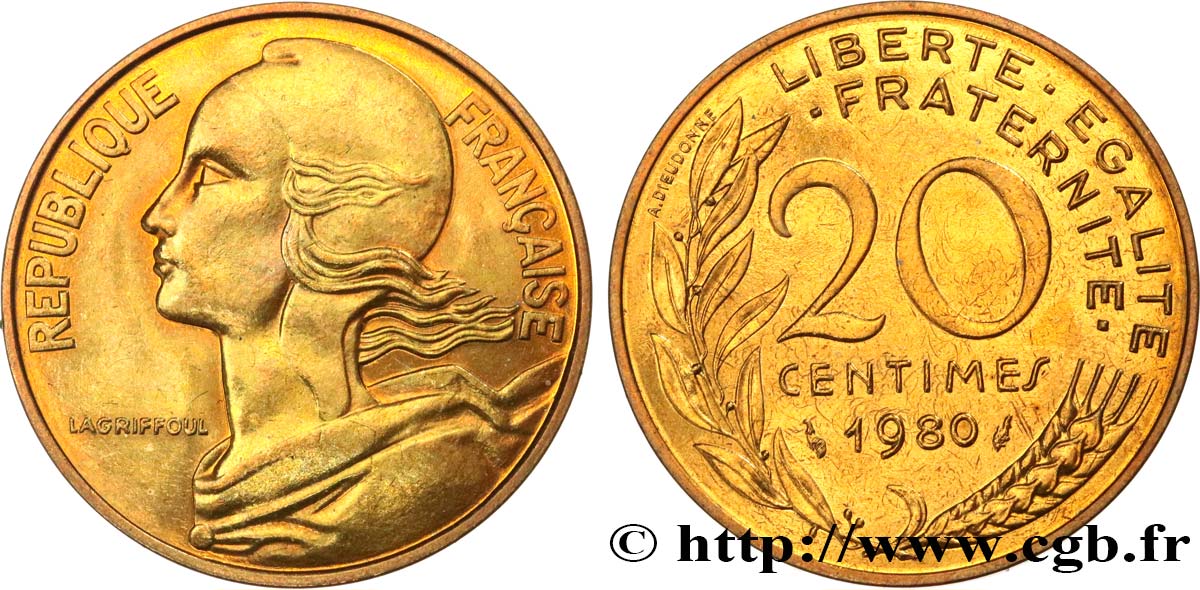20 centimes Marianne 1980 F.156/20 SPL62