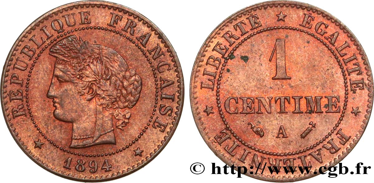 1 centime Cérès 1894 Paris F.104/21 SPL60