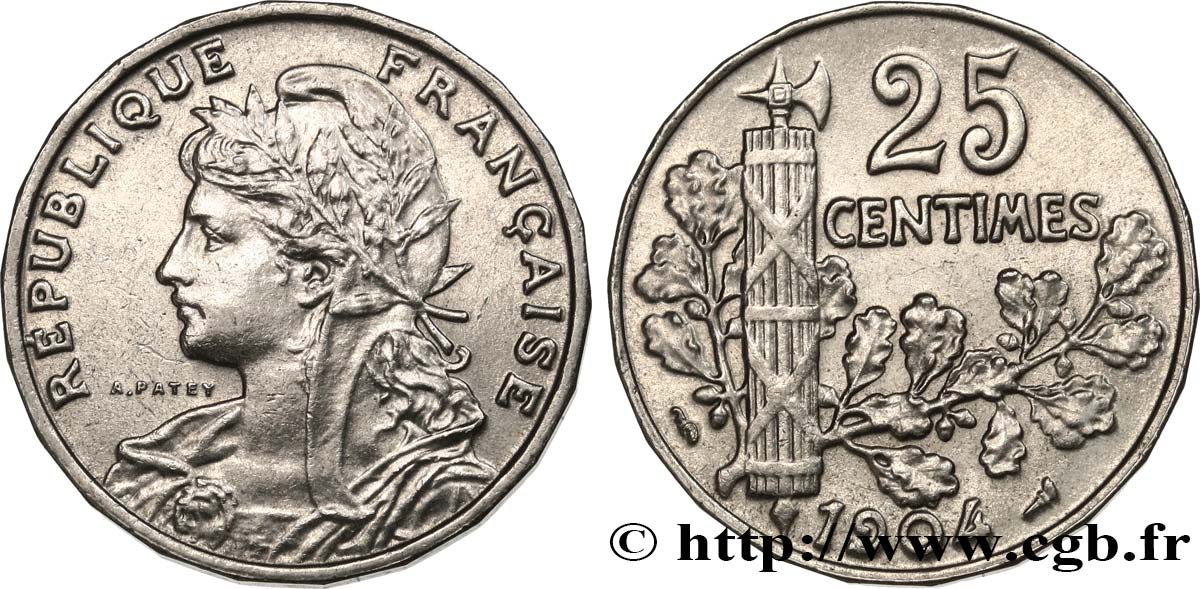 25 centimes Patey, 2e type 1904 F.169/2 VZ62