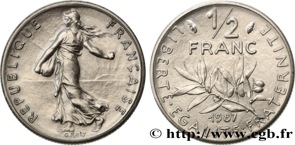 1/2 franc Semeuse 1987 Pessac F.198/26 MS