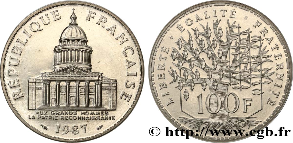 100 francs Panthéon 1987 F.451/7 FDC