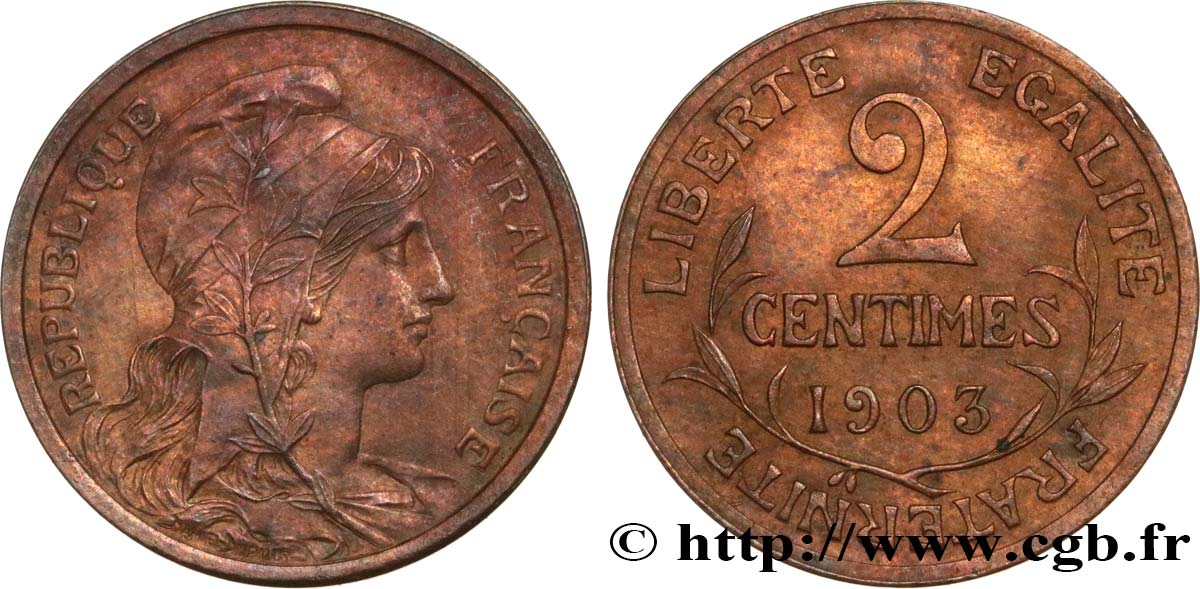 2 centimes Daniel-Dupuis 1903 Paris F.110/8 SPL58