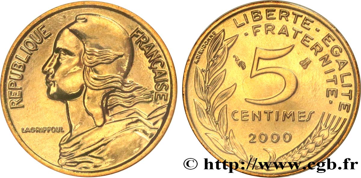 5 centimes Marianne 2000 Pessac F.125/44 ST
