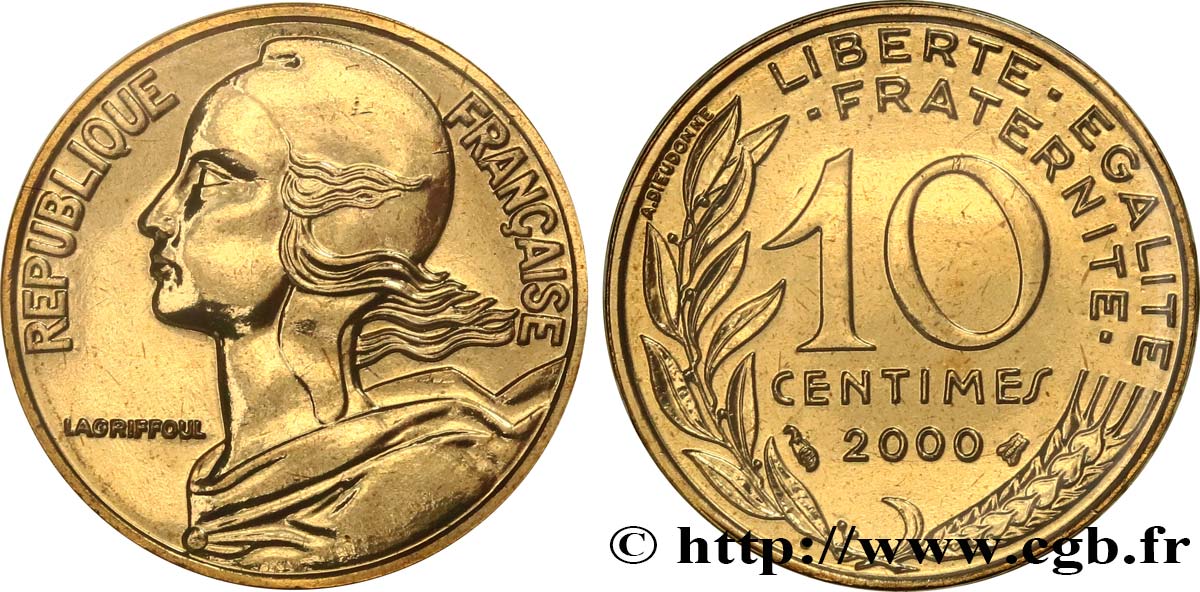 10 centimes Marianne 2000 Pessac F.144/44 FDC