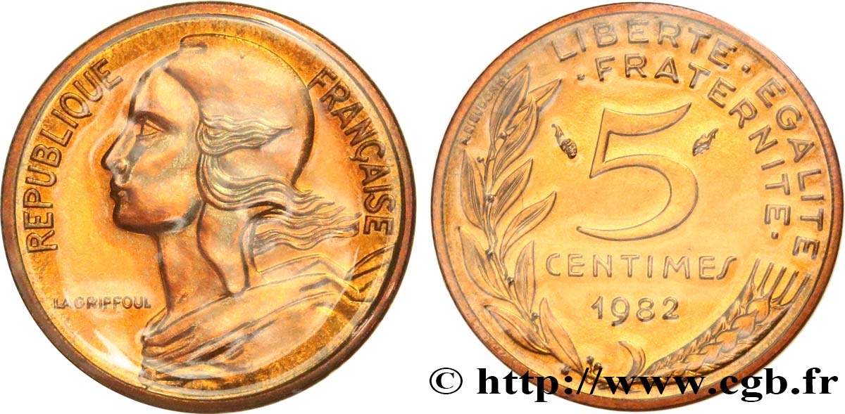 5 centimes Marianne 1982 Pessac F.125/18 FDC
