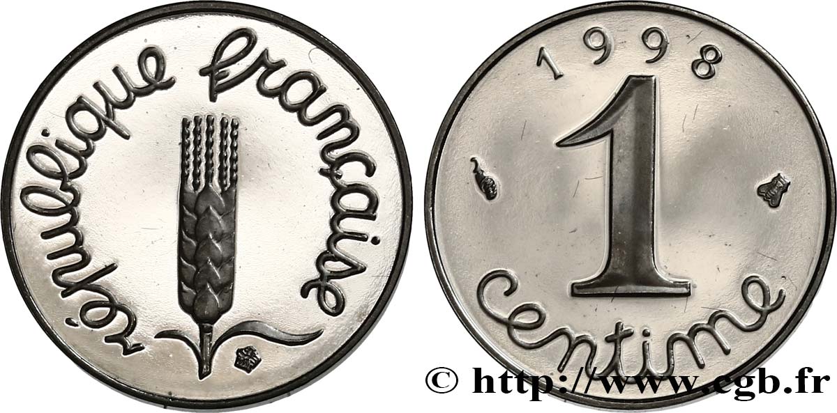1 centime Épi, BE (Belle Épreuve) 1998 Pessac F.106/58 var. FDC