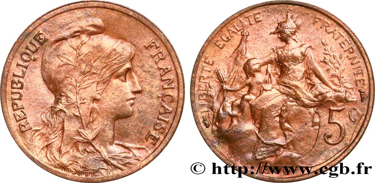 5 centimes Daniel-Dupuis 1906 F.119/16 VZ55