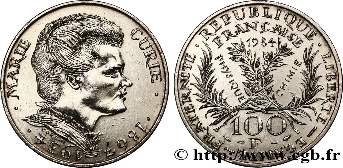 100 francs Marie Curie 1984 F.452/2 SPL