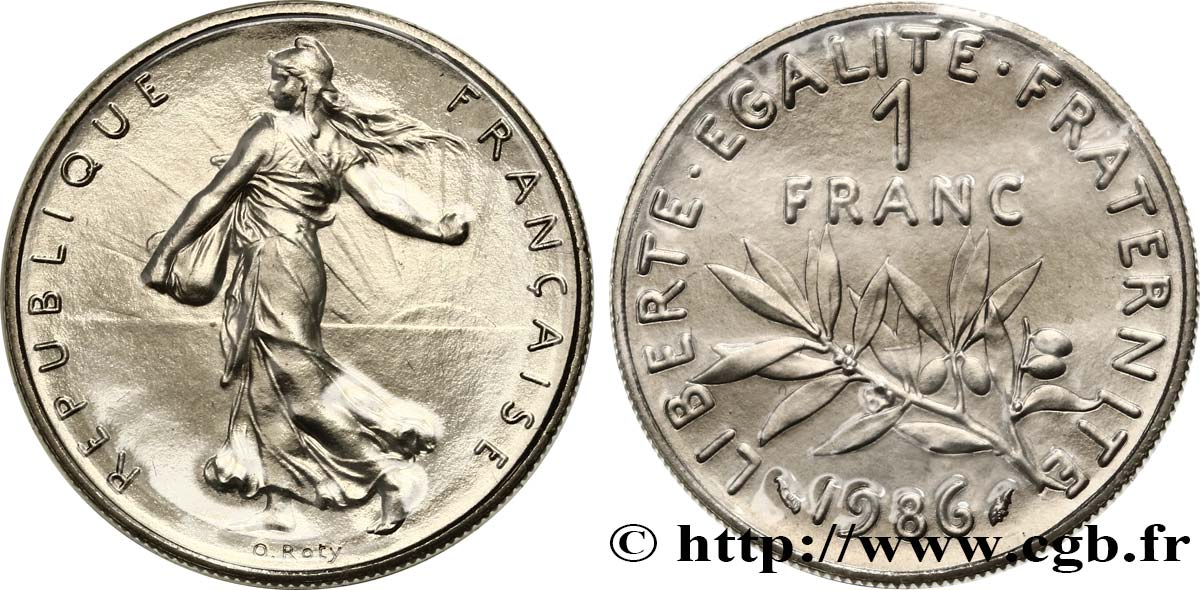 1 franc Semeuse, nickel 1986 Pessac F.226/31 MS
