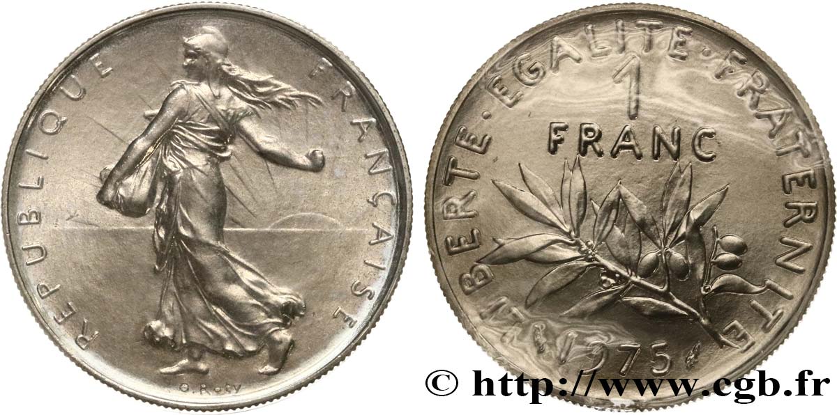 1 franc Semeuse, nickel 1975 Pessac F.226/20 MS