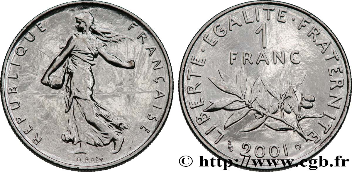 1 franc Semeuse, nickel 2001 Pessac F.226/49 FDC