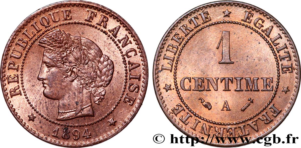 1 centime Cérès 1894 Paris F.104/21 SUP62