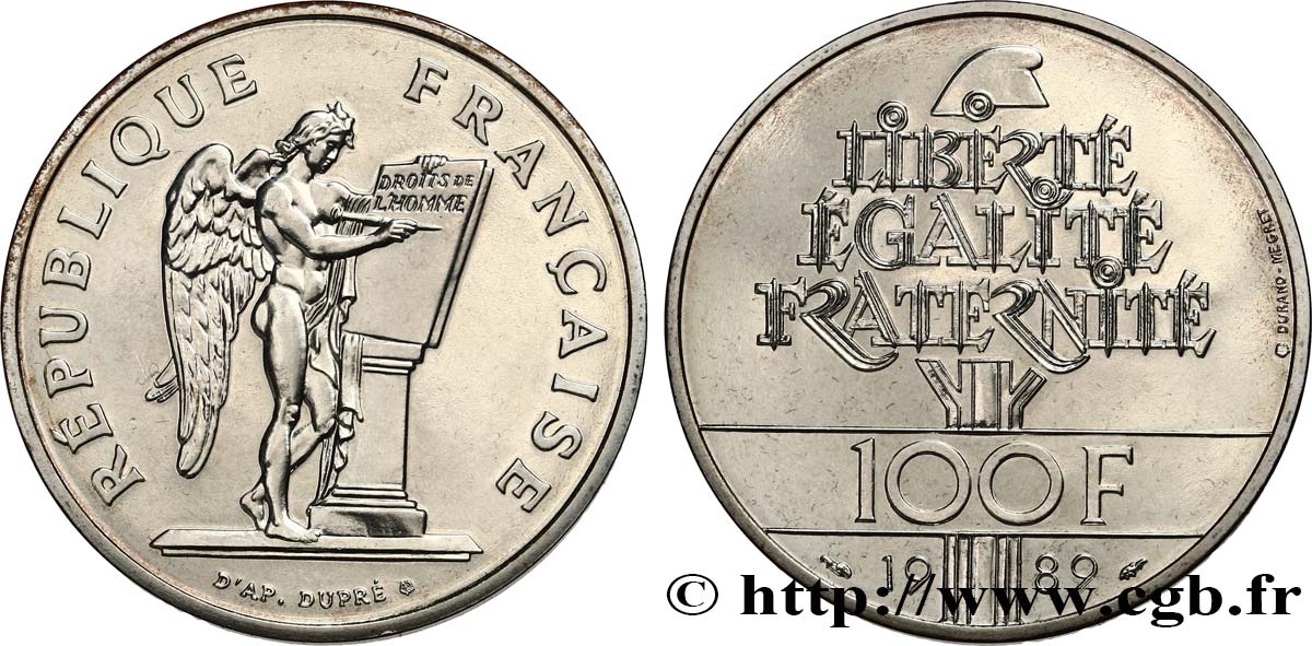 100 francs Droits de l’Homme 1989 F.457/2 MS